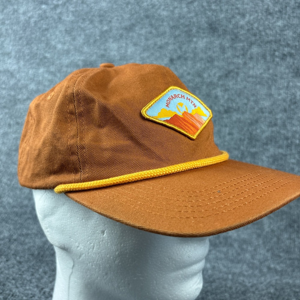 Monarch Mountain Ski Colorado Rope Snapback Hat Locale Burnt Orange